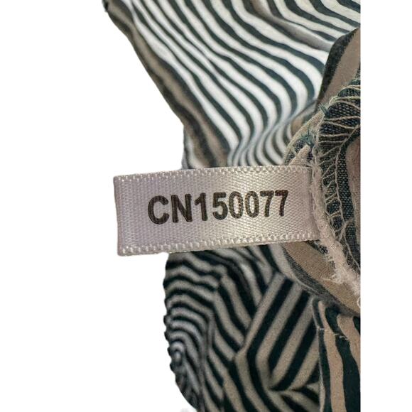 New York & Co Teal Striped Button Down Shirt L - Picture 8 of 8